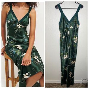 NWOT Reformation Neola floral print silk maxi dress sleeveless Portia  L